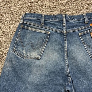 Vintage Wrangler FR Jeans Flame Resistant Dark Blue Distressed Workwear 38x33 image 12