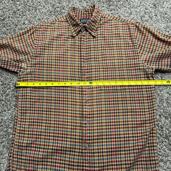 Vintage Plaid Check Shirt 80s 90s Cotton Flannel … - image 4