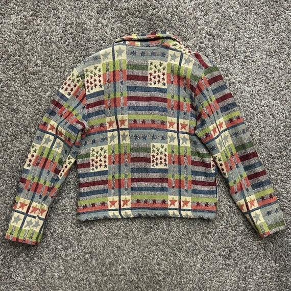 Vintage Tapestry Jacket 90s Stars Stripes New Ide… - image 10
