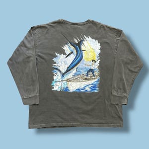 Manches Longues Motif Pêche T-shirt Manches Longues Guy Harvey Hawaii