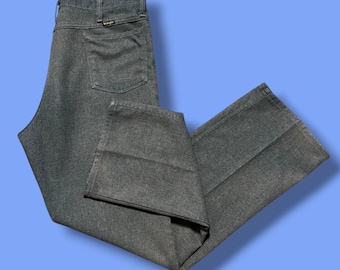 Pantalones Wrangler de poliéster vintage, desteñidos por el sol, desgastados, hechos en EE. UU., años 80 y 90, talla 36x31.