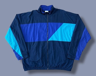 Vintage Windbreaker Jacket Full Zip Nylon 80s 90s Lined Tracksuit
