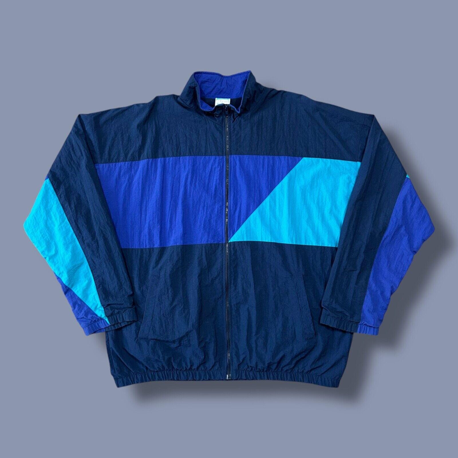 Vintage Windbreaker Jacket Full Zip Nylon 80s 90s Lined