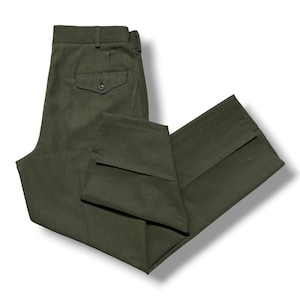 VINTAGE 80s〜 wool Gabardine slacks 1980s Wool Gabardine Pants - Etsy