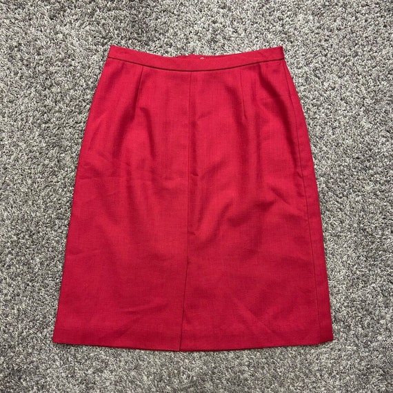 Vintage 70s Skirt Union Made Dark Red Size 14 Kor… - image 10