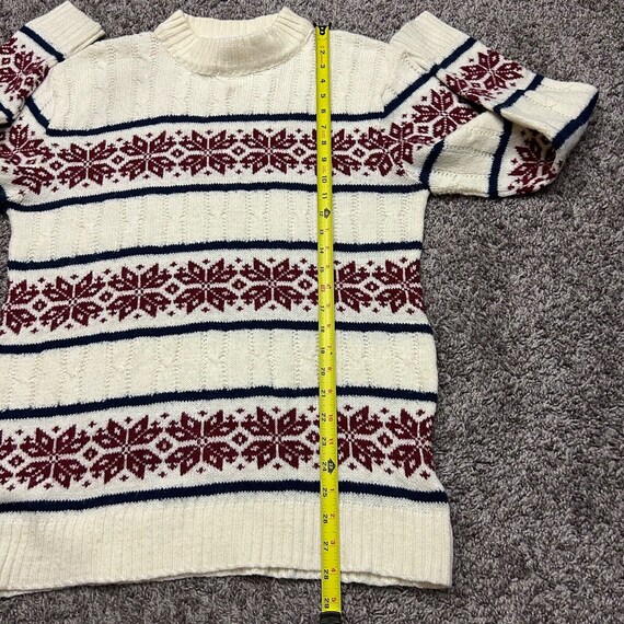 Vintage Knit Sweater 70s 80s Soft Knit Crewneck P… - image 6