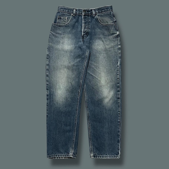 Vintage Y2k Baggy Jeans Old Navy Button Fly Sandblast Blue 30x30