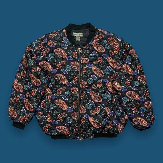 80-90s Vintage　Silk Bomber Jacket MA-1 1990s Vintage Silk Bomber Jacket Size M - Etsy