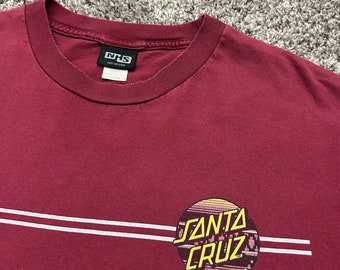 Vintage Santa Cruz Skate Shirt 90s Distressed Graphic Tee