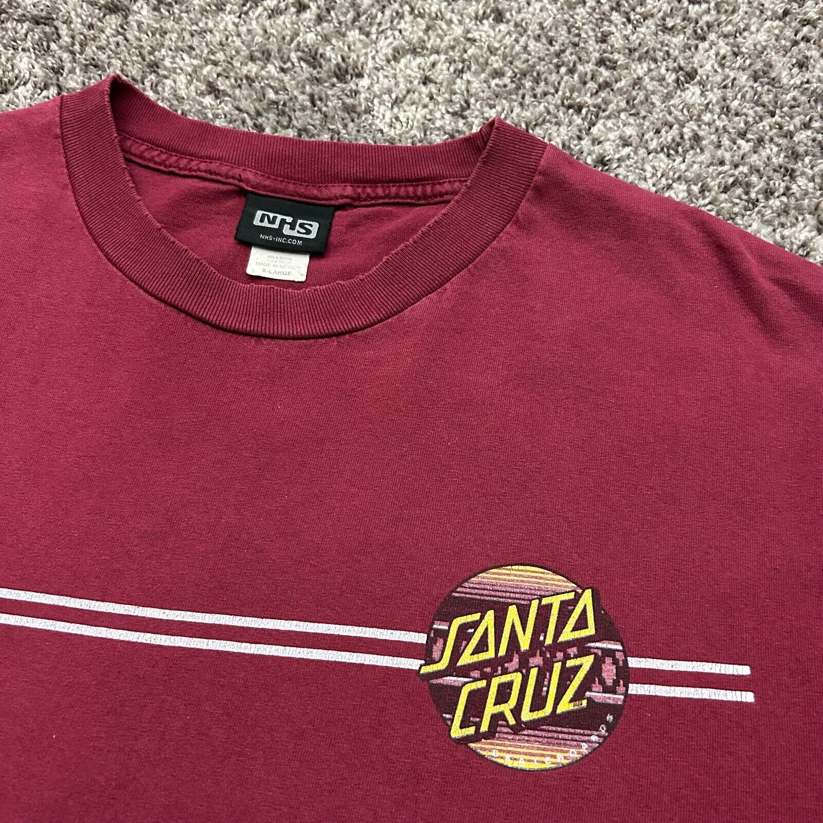Vintage Santa Cruz Skate Shirt 90s Distressed Graphic Tee