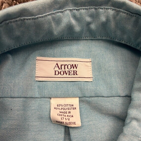 Vintage Arrow Dover Shirt Button Down Collared 90… - image 2