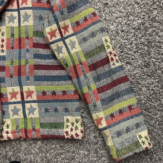 Vintage Tapestry Jacket 90s Stars Stripes New Ide… - image 5