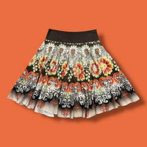 Jupe fleurie vintage y2k en coton bohème Made in USA Taille Small 28
