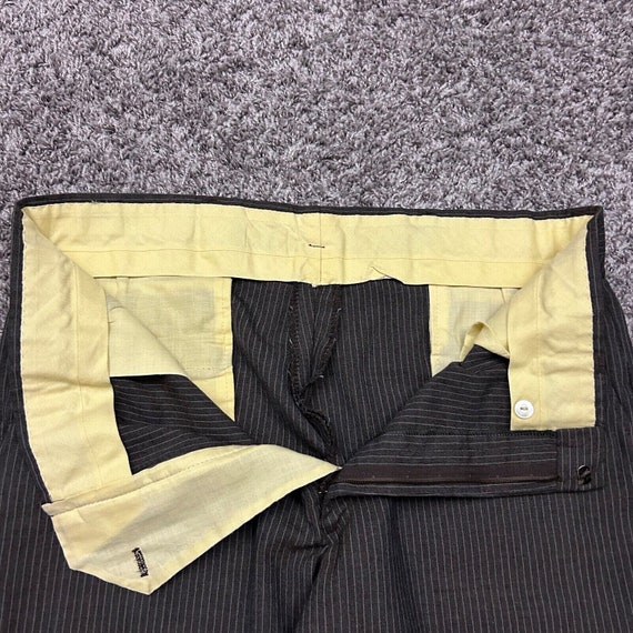 Vintage Pinstripe Dress Pants 60s 70s Talon Zippe… - image 3