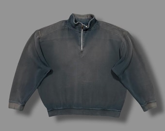 Sun Faded Sweatshirt Tommy Bahama Quarter Zip Pullover Collared Sweatshirt XL