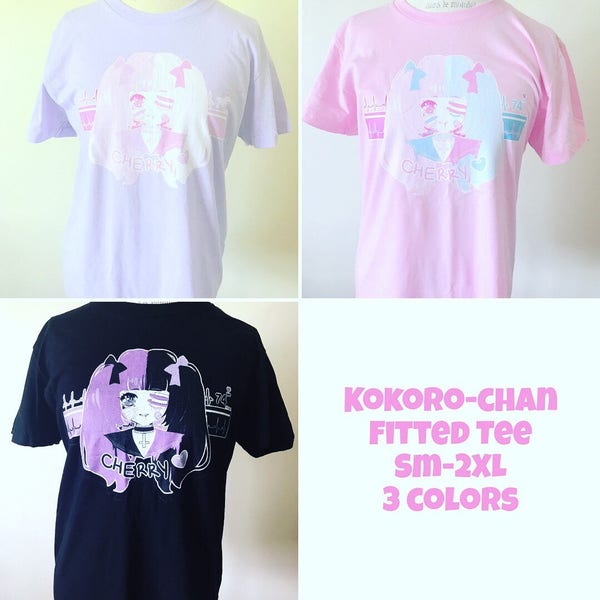 Kokoro- Chan - Girly Fit Tee - SM-2XL - 3 Colorways