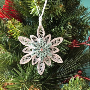 Handmade Christmas Ornaments, Christmas Snowflakes, Unique Gift, Handmade Gift, Special Decorations, Tree Decorations Light Blue