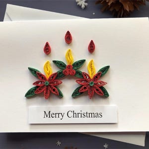 Cartes de Noël quilling, cartes faites main, cartes de voeux, cadeau, cartes, travaux manuels