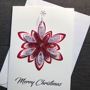 Décorations de Noël, Cartes de Noël faites main 2 en 1, Flocon de neige fait main, Carte X max, Cadeau unique, Décorations d'arbre, Ornements faits main