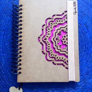 Mandala Sketchbook Writing journal, spiral notebook, cute diary, sketchbook, scrapbook memory book, personalized notebook, draw, any size
