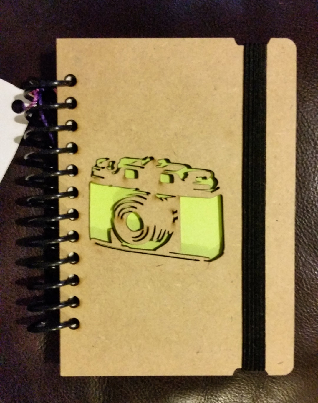 Mini Notebook, Camera Notebook, Wooden Notebook, Personalized Notebook ...