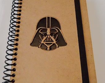 Stars Wars, Wooden notebook, Darth Vader notebook,Custom Notebook,Personalized journal, star wars journal, darth vader,  diary, sketchbook