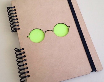 Wood Notebook, spiral notebook, cute diary, small sketchbook, memory book,best friend journal, sketch book, scrapbook, book, diary, imagine