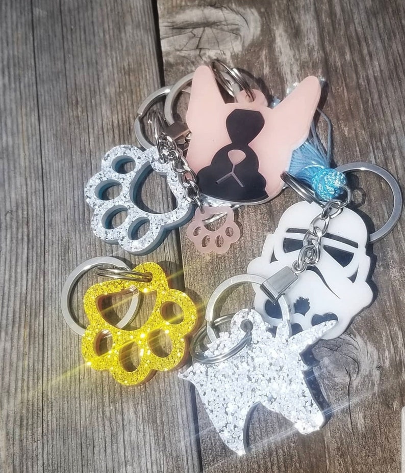 Personalized Dog Key Chains Pet Key Chains Frenchie Etsy