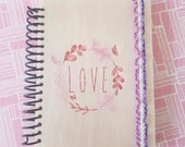 Acrylic notebook Book journal laser cut  personalized notebook journal diary planner Acrylic Monogram Custom Journal Handmade Notebook