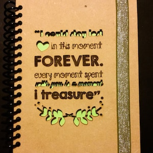 forever notebook, treasure journal, Sketchbook, Writing journal, spiral notebook, wood diary, scrapbook memory book, notebook, draw, writing