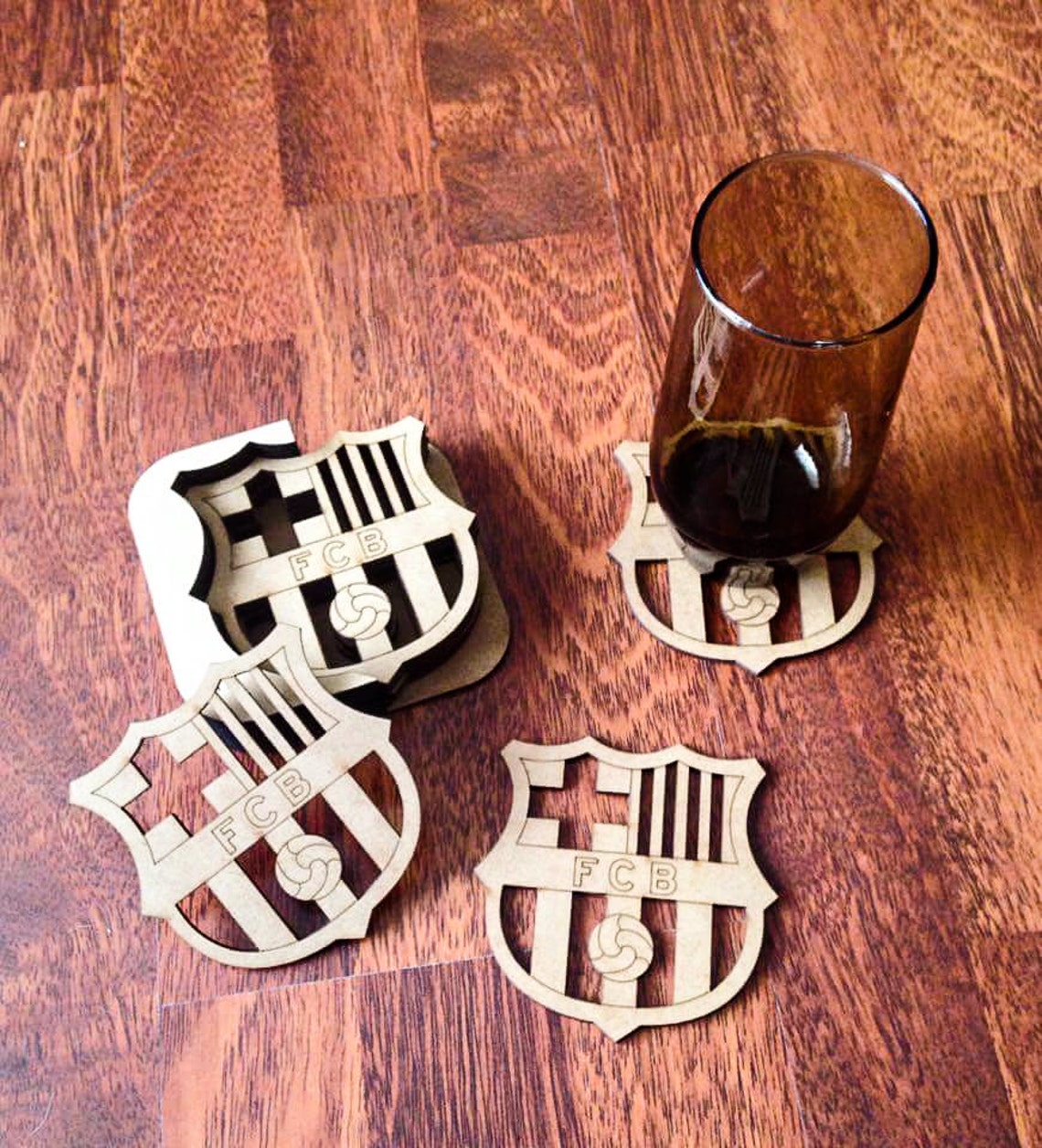 FC Barcelona Coasters, Sports Team Coasters, Laser Cut Coasters, Choose