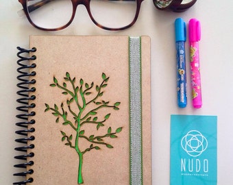 Tree notebook, tree journal, Sketchbook, Writing journal, spiral notebook, diary, sketchbook, scrapbook memory book, notebook, draw, writing