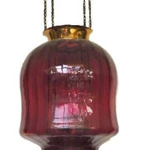 Antique Cranberry Red Hanging Light Fixture in Working Condition