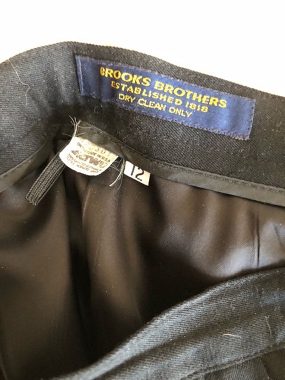 Brooks Brothers 100% Wool Black Skirt/Back Slit. … - image 4