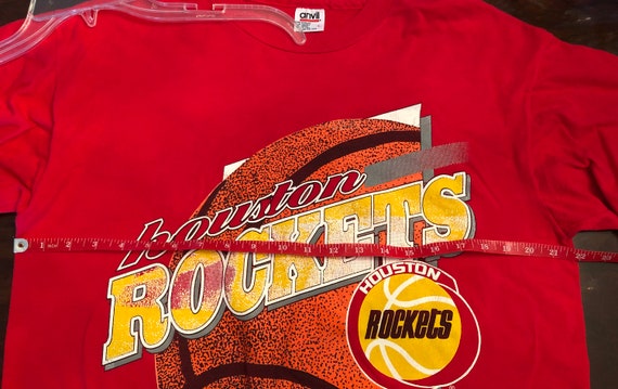 Houston Rockets Licensed 90’s Red T. 100% Cotton.… - image 4