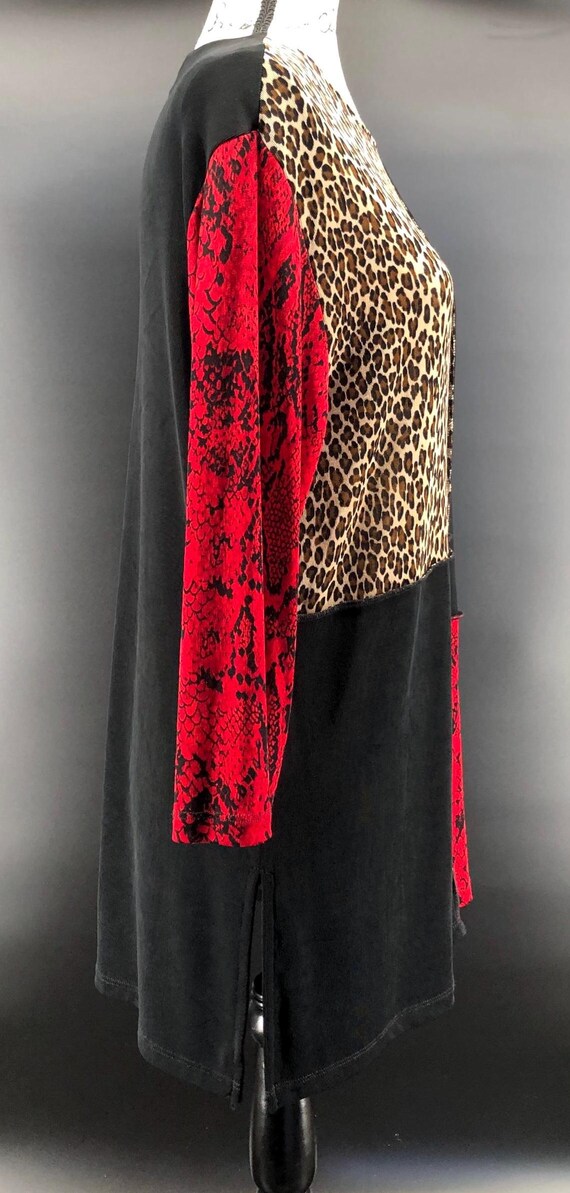 Chico’s Private Edition Multicolor Patchwork Tuni… - image 2