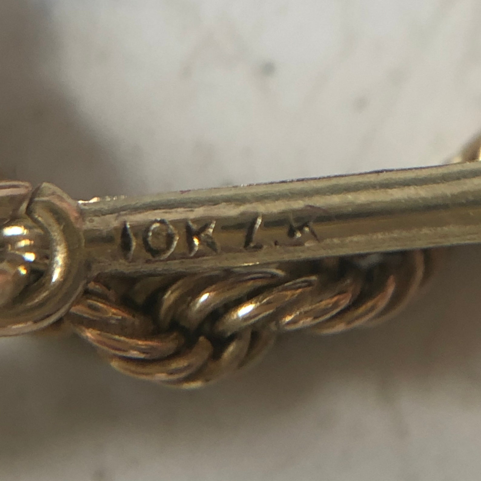 Vintage 10k Yellow Gold Barrel Clasp Rope Chain 16 Inches Etsy