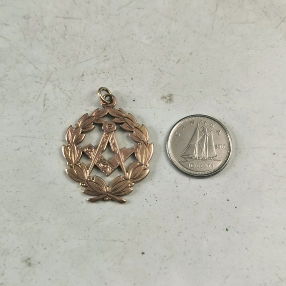 Antique Chester 9ct Yellow Gold Free Mason's Fob … - image 8