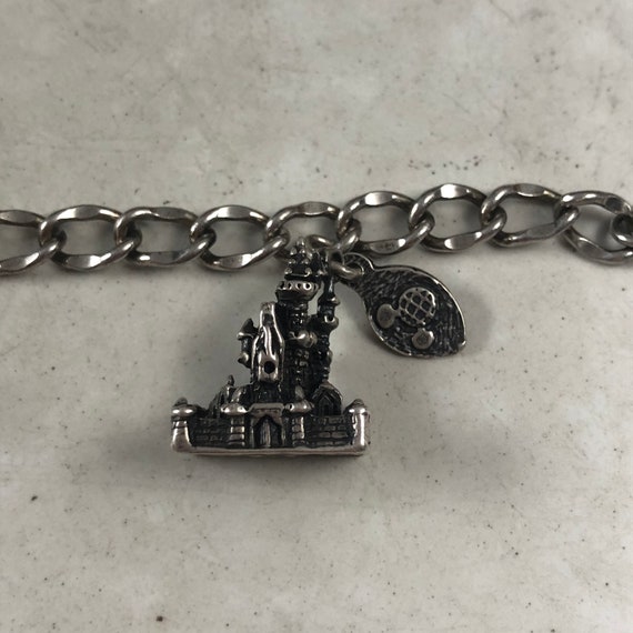 Vintage Walt Disney Charm Bracelet - Sterling Sil… - image 6