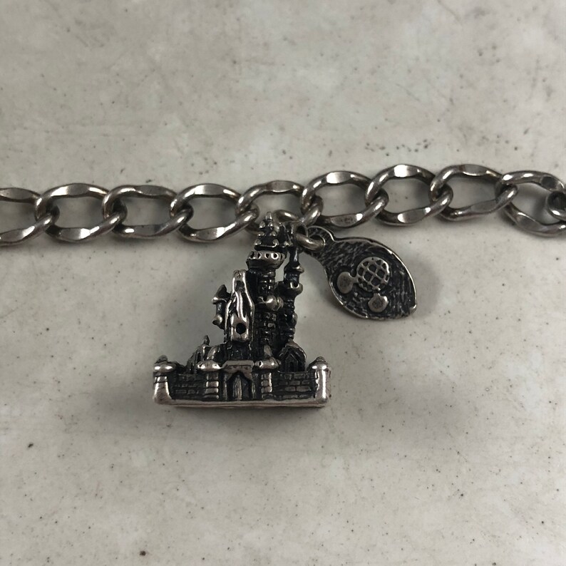 Vintage Walt Disney Charm Bracelet Sterling Silver Mickey Mouse image 6