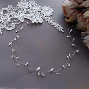 Leaf Bridal hair vine, Wedding hair vine, Leaves Grecian style Bridal headband, Wedding hair piece VCH0003