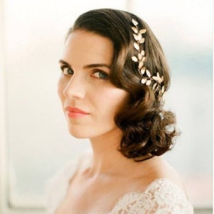 Antique Greek style bridal hair vine, Leaves hair vine, Wedding hair vine, Bohemian wedding headband VCH0007 image 7