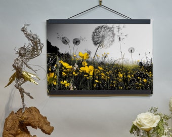 Photo Print of 'Dandelions' in greyscale- Multiple sizes and options available.