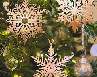 Snowflake Christmas decorations set of 3