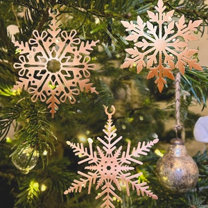 Snowflake Christmas decorations set of 3