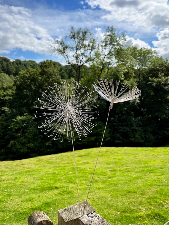 A Fairy Wish/Dandelion. An individual stainless steel dandelion seed, makes a beautiful ornament or can be transformed into a full dandelion