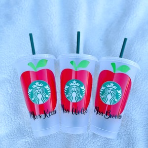 Lehrer Benutzerdefinierte Wiederverwendbare Starbucks Becher