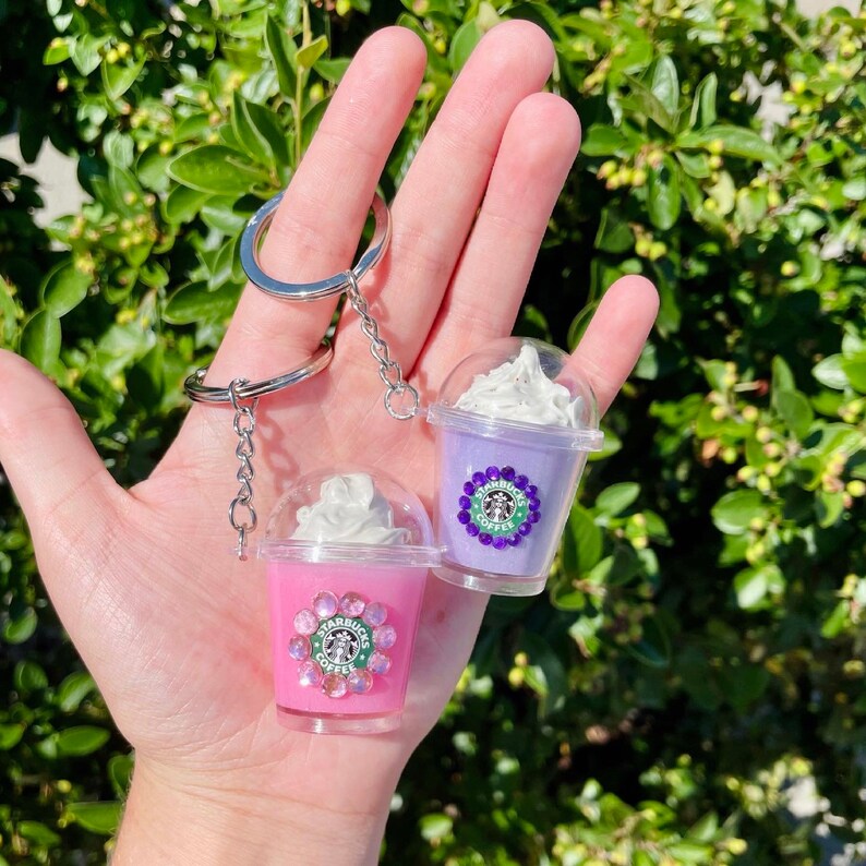 Mini Starbucks Frappuccino Keychain Keyring Handmade Etsy