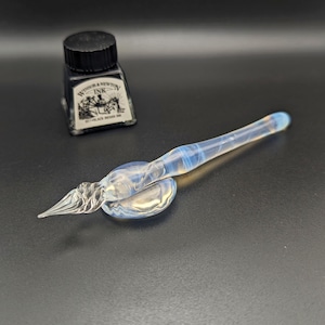 Dip Pen, Ghostly Spectre #3 Kalligraphie-Stift, handgefertigt aus Glas