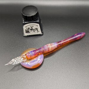 Glassberry #4 Dip Pen, handmade glass calligraphy pen